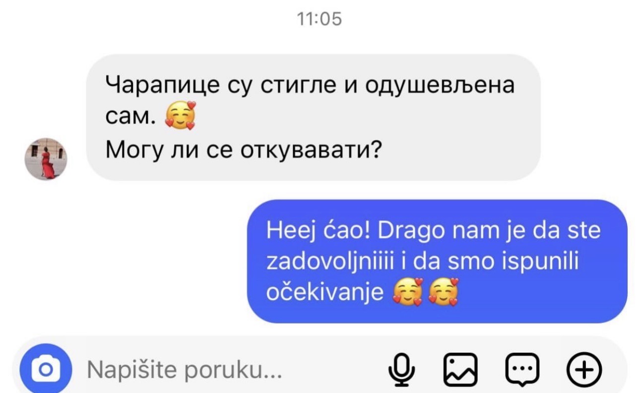 Utisak zadovoljne mušterije DS Socks