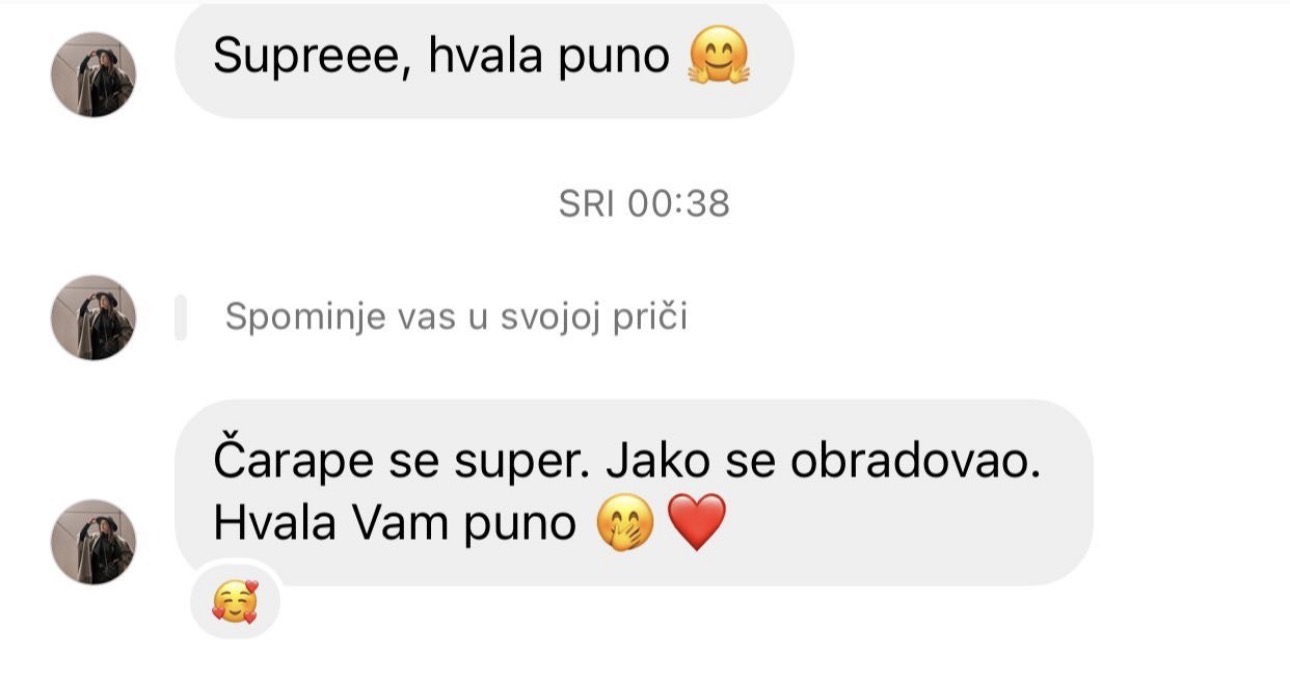 Utisak zadovoljne mušterije DS Socks